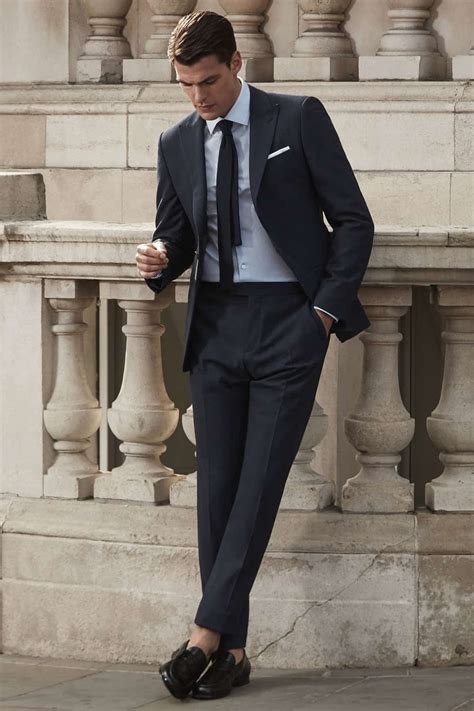 black tassel loafers with suit.